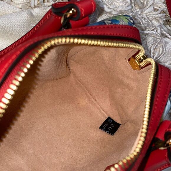 GUCCI GG Mini Blooms 2 Way Bag 546312 GG Supreme Brown/Red/Blue NEW - Picture 11 of 12